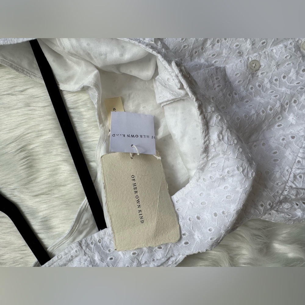 Of Her Own Kind Claudette Dress White Eyelet Small New With Tags — image 7 of 8